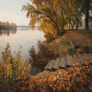 осенний пейзаж речка